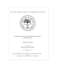 03-013 WMDC - Audit report
