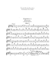 Partition hautbois 1, 2, Christmas Eve, Ночь перед Рождеством, Rimsky-Korsakov, Nikolay