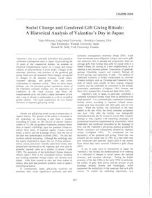 Social Change and Gendered Gift Giving Rituals: A Historical ...