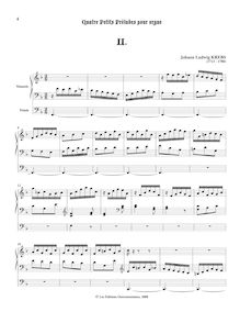 Partition Praeludium II en F, Vier Præludia pro Organo Pleno, F major, F major, C major, C major