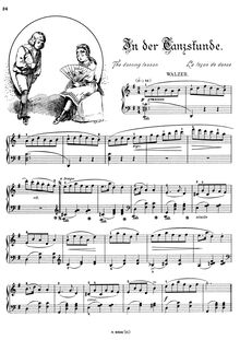Partition , en der Tanzstunde - pour dancing lesson - Le leçon de danse, Musikalisches Bilderbuch, Op.41