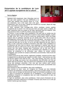 Télécharger - Présentation de la candidature de Lyon 2013 capitale ...