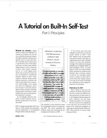A tutorial on built-in self-test. I. Principles - IEEE Design & Test of Computers