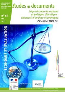 Séquestration du carbone et politique climatique : éléments d analyse économique. Partenariat CGDD et TSE.