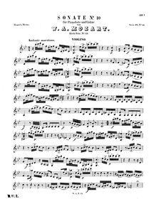Partition de violon, violon Sonata, Violin Sonata No.10