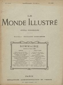 LE MONDE ILLUSTRE  N° 2194 du 15 avril 1899