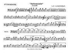 Partition Trombone 1, Automania, Galop, Laurendeau, Louis Philippe