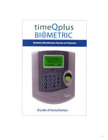 Notice Enregistrement de l heure Acroprint  timeQplus Biometric