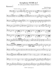 Partition basson 2, Symphony No.15  Black Halloween , F minor, Rondeau, Michel par Michel Rondeau
