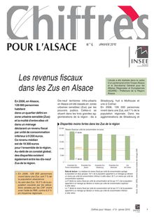 Les revenus fiscaux dans les Zus en Alsace