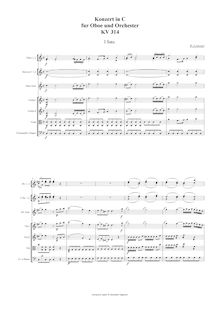 Partition complète, Concerto en C pour hautbois et orchestre, C major