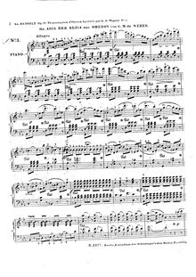 Partition No.4 - Aria der Rezia from  Oberon , 10 Transcriptions from Weber s  Oberon ,  Der Freischütz , et  Euryanthe , Op.19