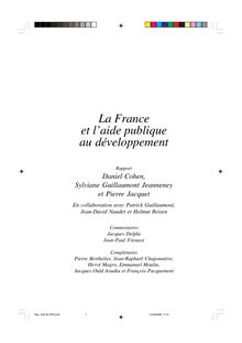 La France et l aide publique au développement