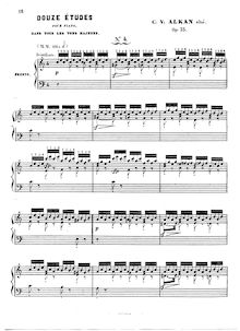 Partition Etude No.4 (C major), Douze Études dans tous les tons majeurs, Op.35