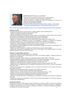 GAFFARD Jean-Luc - CURRICULUM VITAE Jean-Luc GAFFARD - Professeur ...