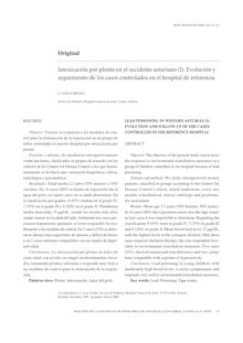 Intoxicación por plomo en el occidente asturiano (I): Evolución y seguimiento de los casos controlados en el hospital de referencia