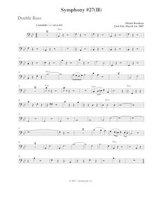 Partition Basses, Symphony No.27, B-flat major, Rondeau, Michel