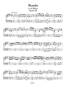 Partition complète, Rondo, WoO 49, A major, Beethoven, Ludwig van