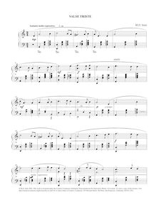 Partition complète, Valse Triste, Op.2 No.22, Smit, Maarten