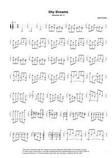 Partition complète, Shy Dreams, Estudio No.1, C major, Funke, Axel