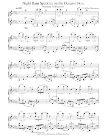 Partition No.3, nocturnes pour Piano, Oceana, Harrington, Jeffrey Michael