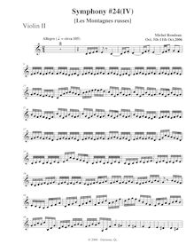 Partition violons II, Symphony No.24, C major, Rondeau, Michel par Michel Rondeau