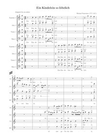 Partition complète (alto notation, SATB + SATB enregistrements), Ein Kindelein so löbelich