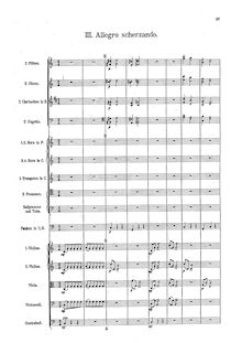 Partition , Allegro scherzando, Symphony No.3, Op.79, Fuchs, Robert