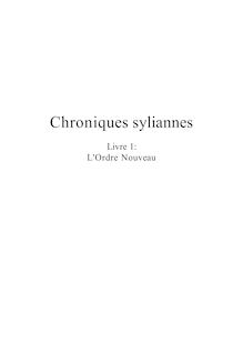 Chroniques syliannes : livre1 (prologue)
