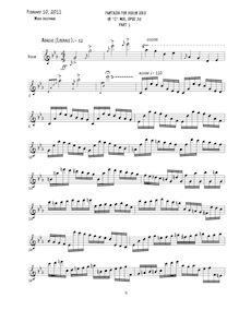 Partition complète, Fantasy pour Solo violon, C minor, Ingerman, Mark