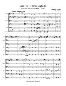 Partition complète, clavier Sonata en E major, Keyboard, Scarlatti, Domenico