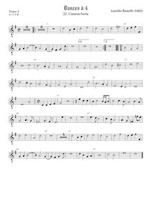 Partition ténor viole de gambe 2, octave aigu clef, Primo libro de ricercari et canzoni