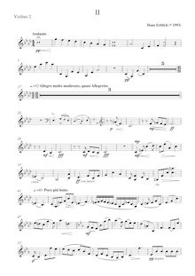 Partition violons II, Two pièces pour corde orchestre, 1: C minor. 2: F minor