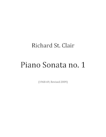 Partition complète, Piano Sonata No.1, St. Clair, Richard