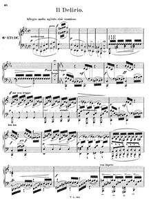 Partition No.6: Il Delirio, 12 Romances en Forme d Études, Op.8