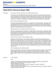 Global B2C E-Commerce Report 2009