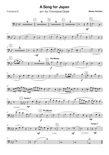 Partition Trombone 6, A Song pour Japan, Verhelst, Steven