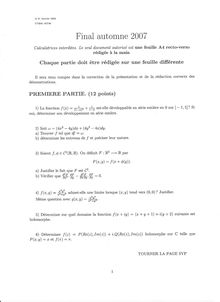Suites – Séries – Fonctions de variable complexe 2007 Tronc Commun Université de Technologie de Belfort Montbéliard