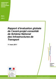 Rapport d évaluation globale de l avant-projet consolidé de Schéma nationaldes infrastructures de transport