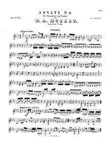 Partition de violon, violon Sonata, Violin Sonata No.11 ; Violin Sonata No.5