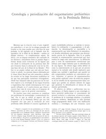 Cronología y periodización del esquematismo prehistórico en la Península Ibérica