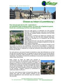 Chasse au trésor à Luxembourg !