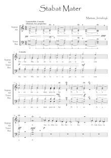 Partition chœur score, Stała Matka Boleściwa, Stabat Mater for SATB Choir