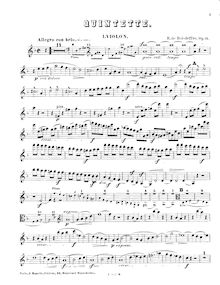 Partition violon 1, Piano quintette, Op.11, Boisdeffre, René de