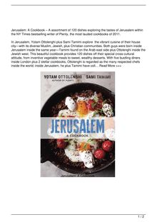 Jerusalem A Cookbook Book Reviews