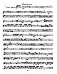 Partition hautbois 2, violon Concerto en D major, D major, Saint-Georges, Joseph Bologne