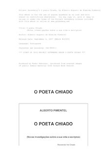 O poeta Chiado - (Novas investigações sobre a sua vida e escriptos)