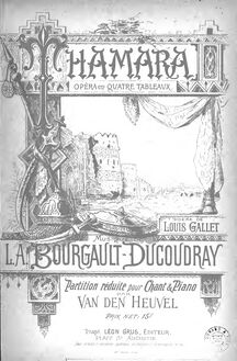 Partition complète, Thamara, Bourgault-Ducoudray, Louis-Albert
