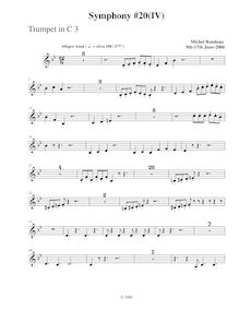 Partition trompette 3, Symphony No.20, B-flat major, Rondeau, Michel par Michel Rondeau