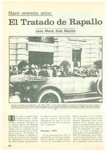 Hace sesenta años: El Tratado de Rapallo